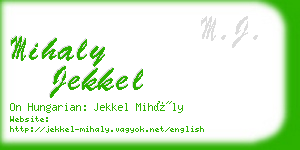 mihaly jekkel business card